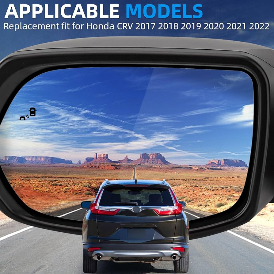 Espejo retrovisor izquierdo del lado del conductor de repuesto para Honda CRV 2017-2022 – Conjunto de espejos retrovisores con 9 pines, ajuste eléctrico, luz intermitente, calefacción, punto