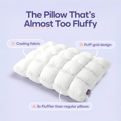 Almohada con forma de nube, n�cleo esponjoso de alta resistencia para uso dom�stico, almohada de soporte cervical