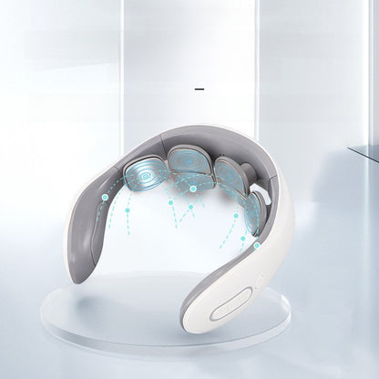 Masajeador cervical port�til con calor y electroterapia