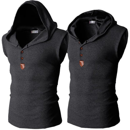 Chaleco deportivo con capucha el�stica para hombre