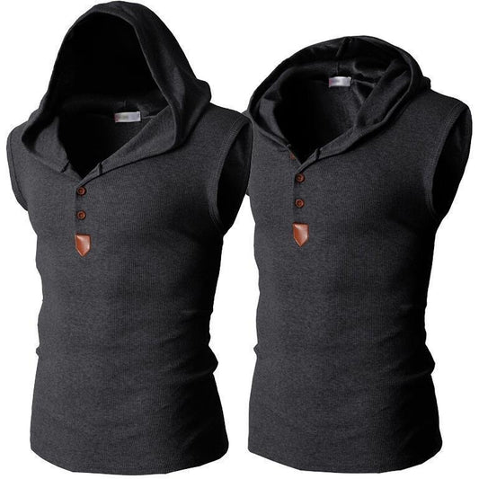 Chaleco deportivo con capucha el�stica para hombre