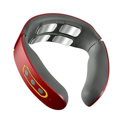 Masajeador cervical port�til con calor y electroterapia