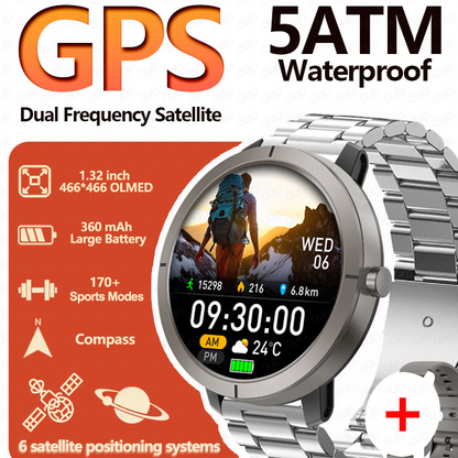 Monitor de salud del reloj inteligente GPS