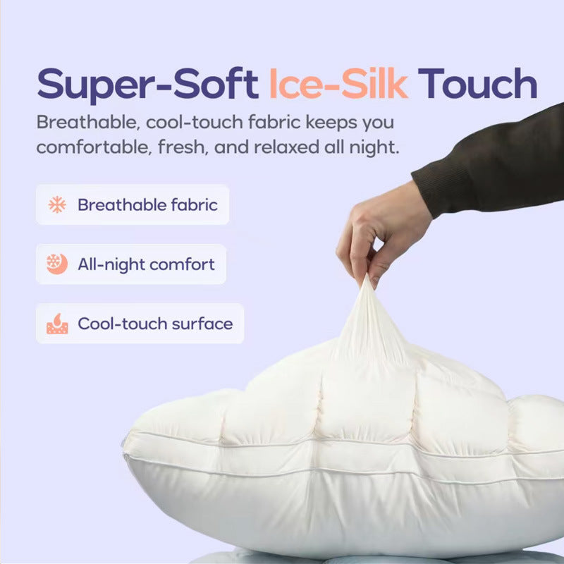 Almohada con forma de nube, n�cleo esponjoso de alta resistencia para uso dom�stico, almohada de soporte cervical