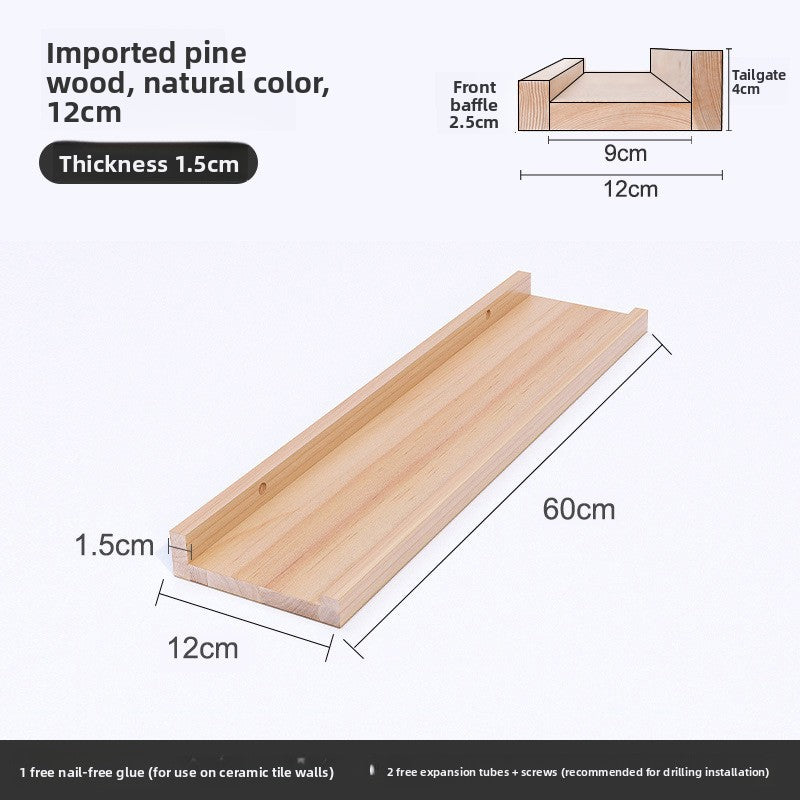 Estanter�a de pared de madera maciza n�rdica