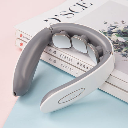 Masajeador cervical port�til con calor y electroterapia
