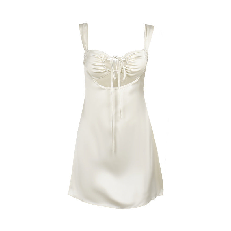Vestido de sat�n A-Line sin mangas