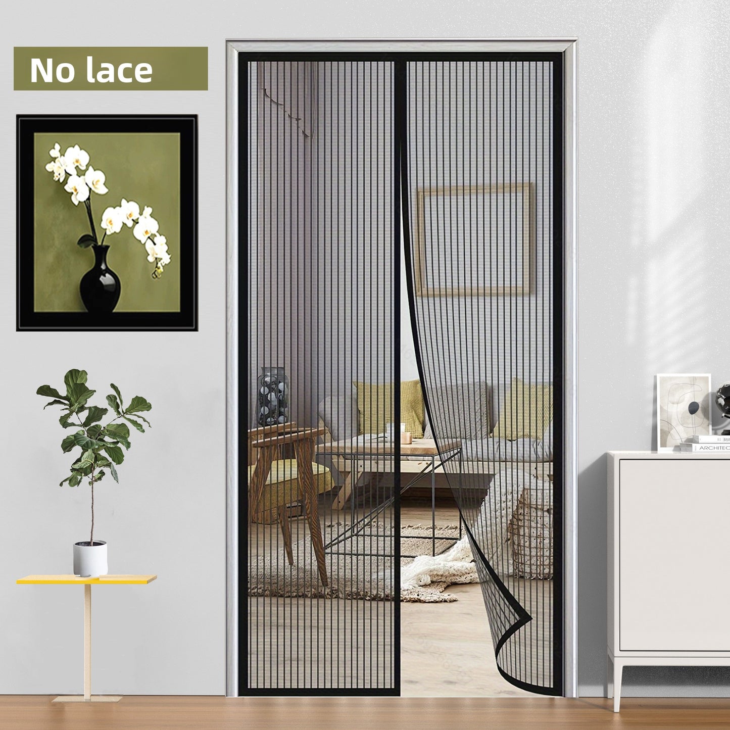 Puerta mosquitera de malla transpirable para cortinas magn�ticas para mosquitos
