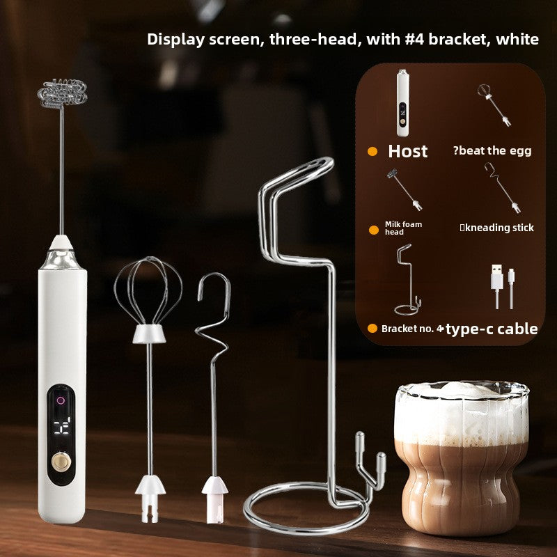 Espumante de leche port�til con pantalla digital