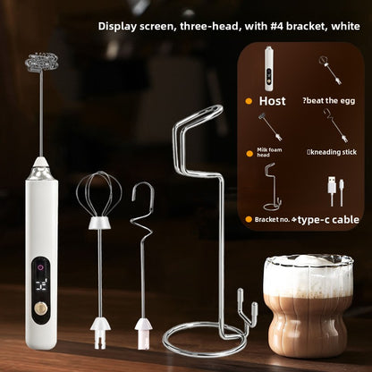 Espumante de leche port�til con pantalla digital