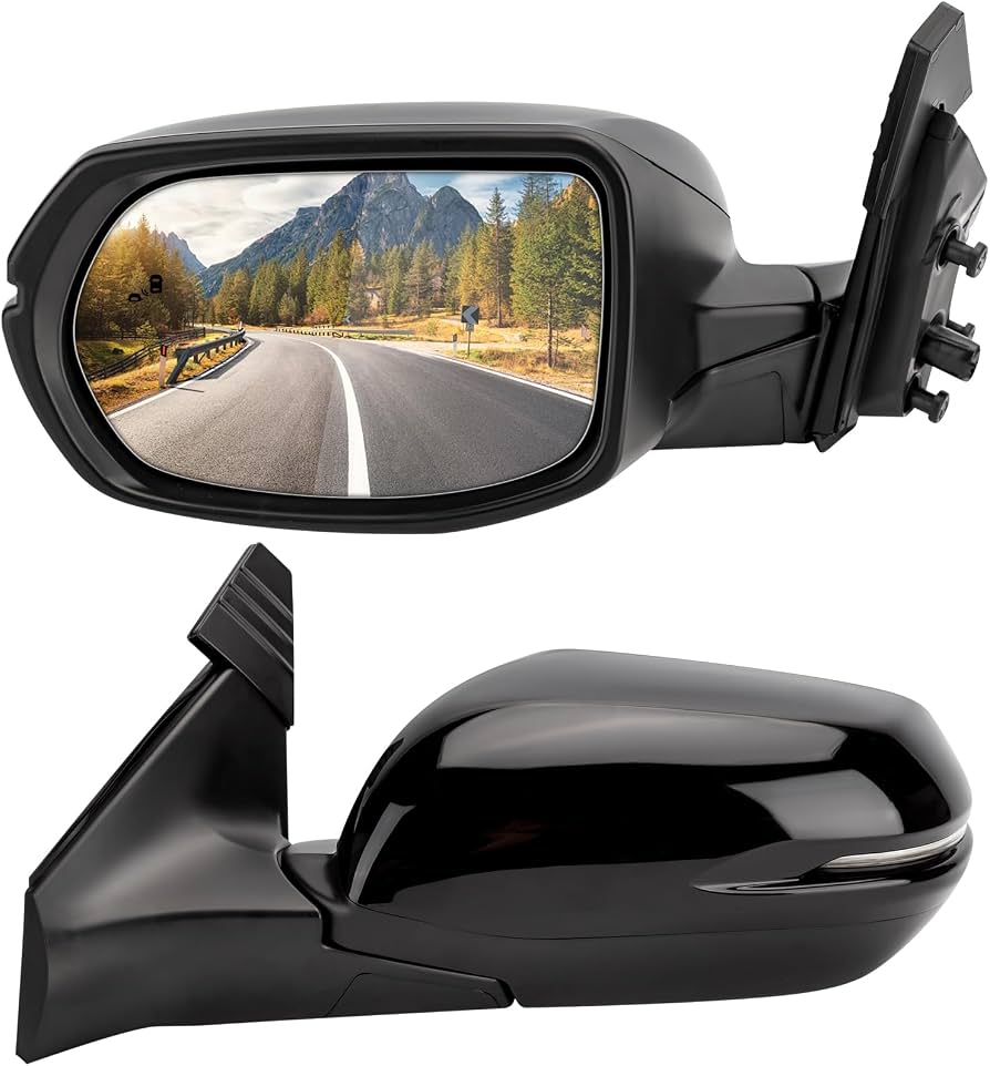 Espejo retrovisor izquierdo del lado del conductor de repuesto para Honda CRV 2017-2022 – Conjunto de espejos retrovisores con 9 pines, ajuste eléctrico, luz intermitente, calefacción, punto