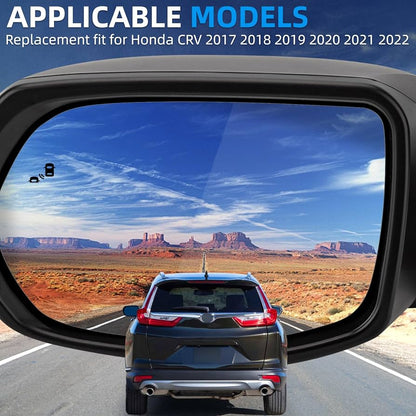 Espejo retrovisor izquierdo del lado del conductor de repuesto para Honda CRV 2017-2022 – Conjunto de espejos retrovisores con 9 pines, ajuste eléctrico, luz intermitente, calefacción, punto
