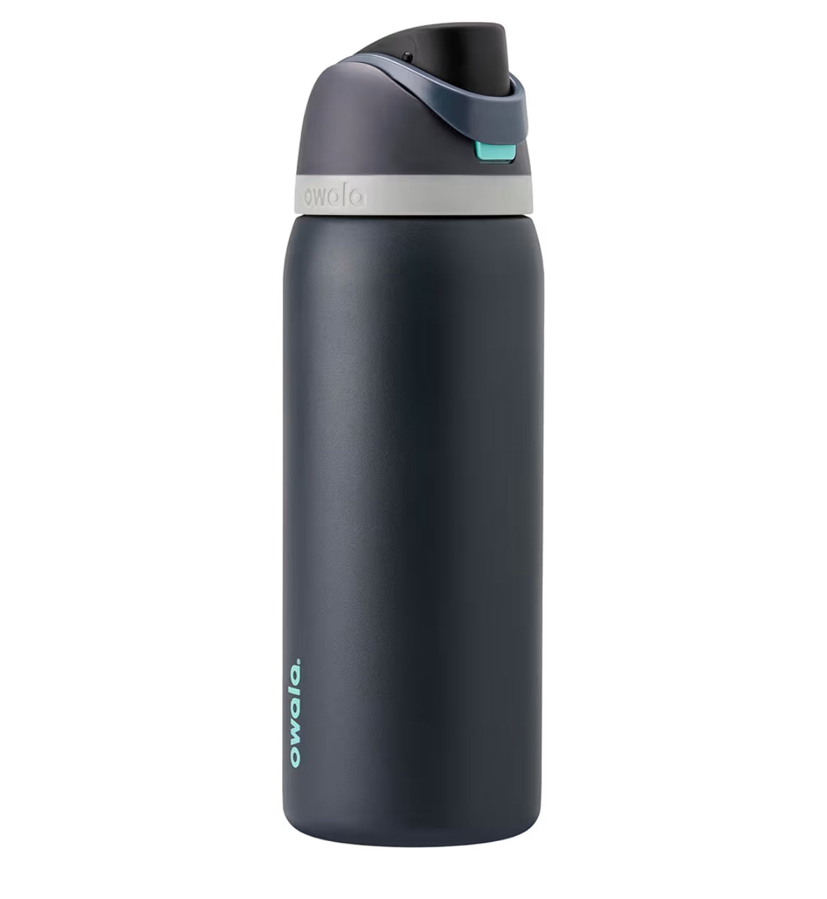 Owala FreeSip - Botella de agua aislada de acero inoxidable con popote para deportes, viajes y escuela, botella de agua deportiva sin BPA, 32 onzas, marea brumosa