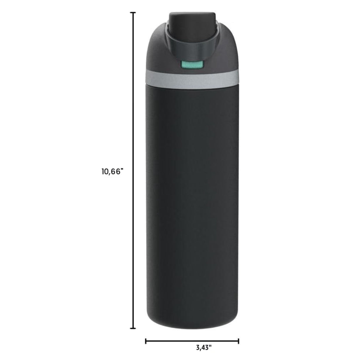 Owala FreeSip - Botella de agua aislada de acero inoxidable con popote para deportes, viajes y escuela, botella de agua deportiva sin BPA, 32 onzas, marea brumosa