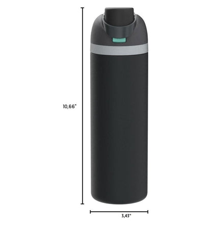 Owala FreeSip - Botella de agua aislada de acero inoxidable con popote para deportes, viajes y escuela, botella de agua deportiva sin BPA, 32 onzas, marea brumosa