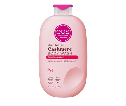eos Shea Better Gel de Ducha de Cachemira, Vainilla Cachemira, Hidratante, Gel de Ducha con pH Equilibrado, Fórmula de Gel Cremoso, Sin Parabenos y Ftalatos, Piel Sensible, 16 fl oz