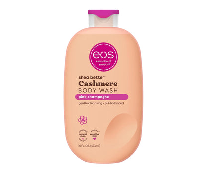eos Shea Better Gel de Ducha de Cachemira, Vainilla Cachemira, Hidratante, Gel de Ducha con pH Equilibrado, Fórmula de Gel Cremoso, Sin Parabenos y Ftalatos, Piel Sensible, 16 fl oz