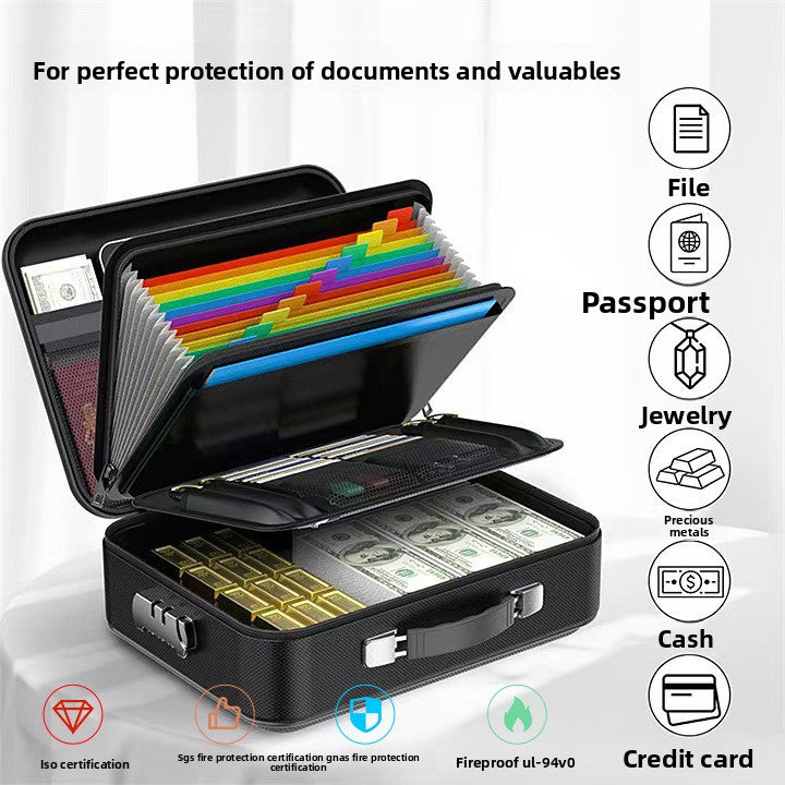 Bolsa de almacenamiento de documentos impermeable y ign�fuga