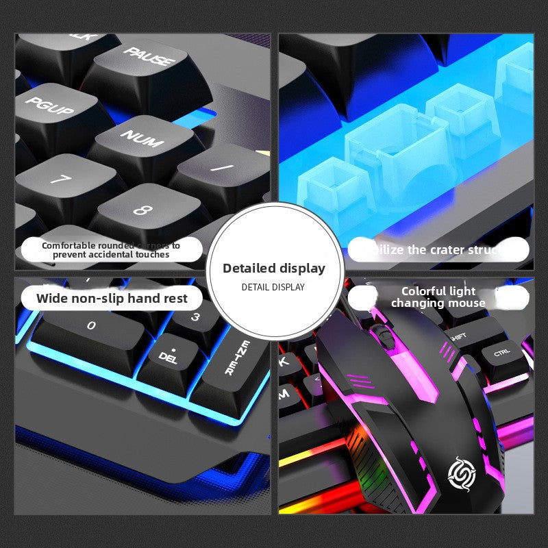 Teclado y rat�n Mechanical Feel con teclas retroiluminadas
