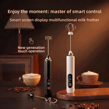 Espumante de leche port�til con pantalla digital