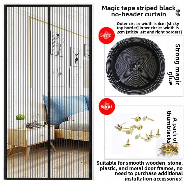 Puerta mosquitera de malla transpirable para cortinas magn�ticas para mosquitos