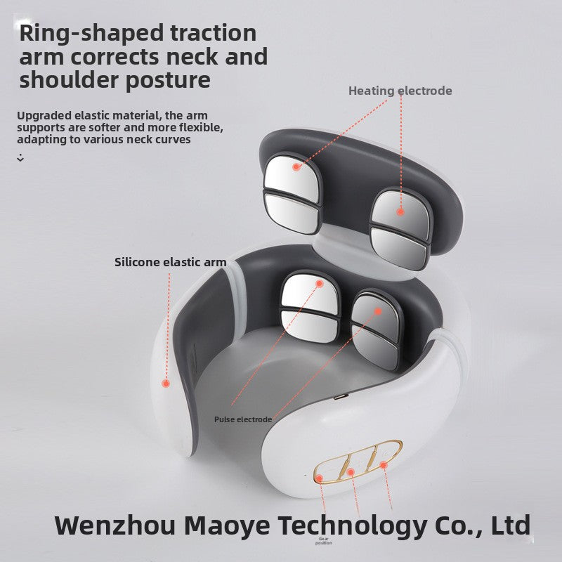 Masajeador cervical port�til con calor y electroterapia