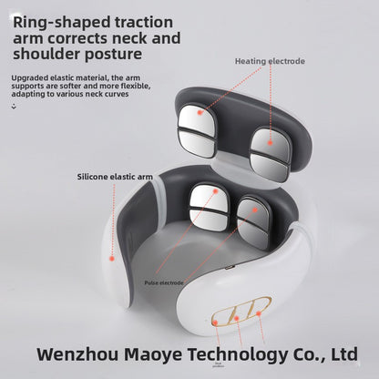 Masajeador cervical port�til con calor y electroterapia