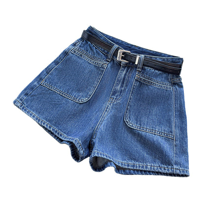Pantalones cortos vaqueros de tiro alto para mujer
