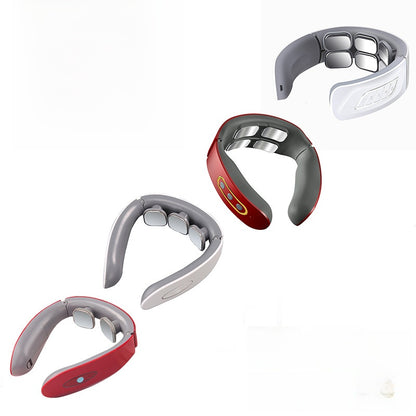 Masajeador cervical port�til con calor y electroterapia